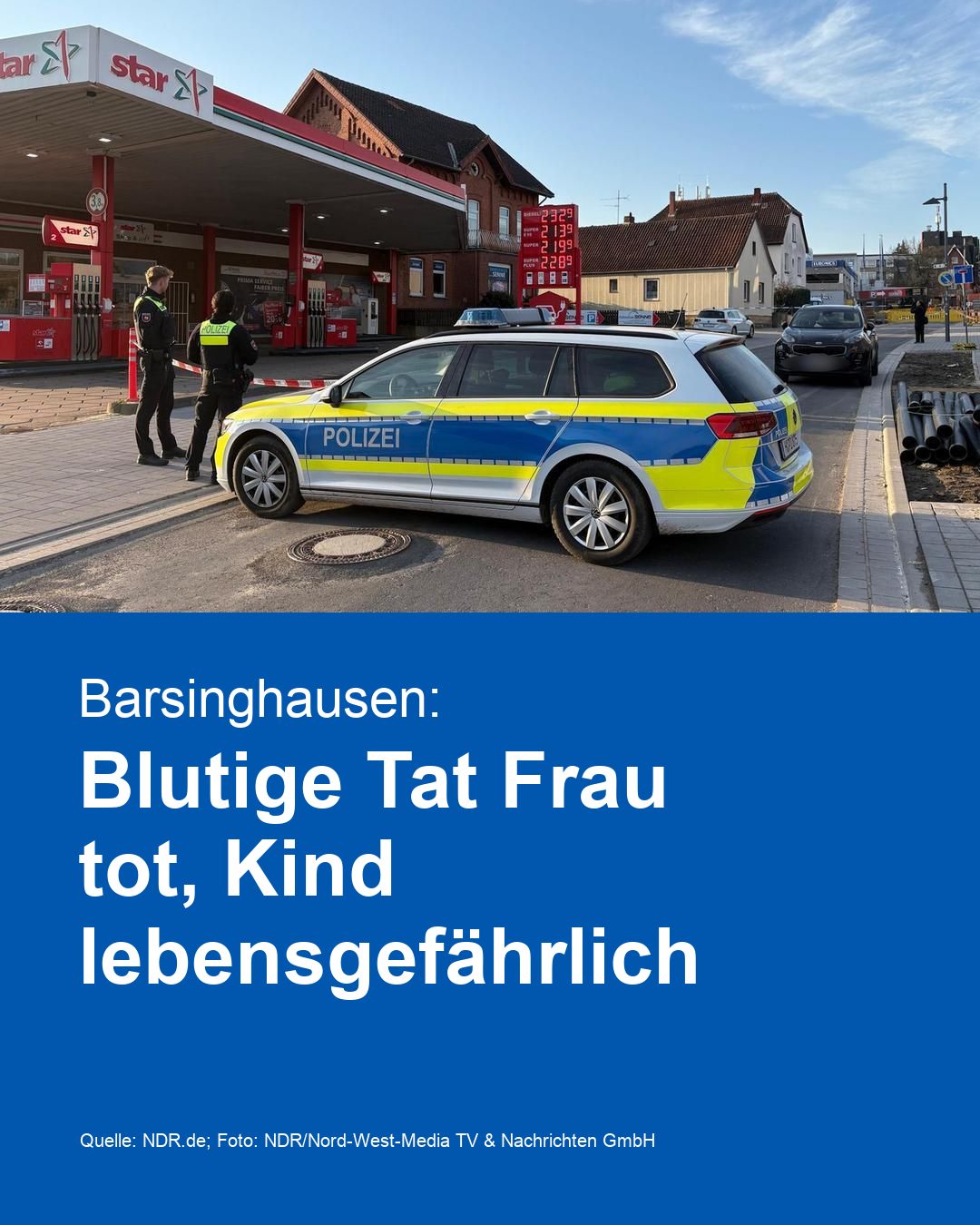 Barsinghausen: Blutige Tat Frau tot, Kind lebensgefährlich